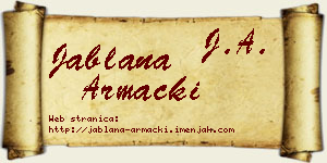 Jablana Armacki vizit kartica